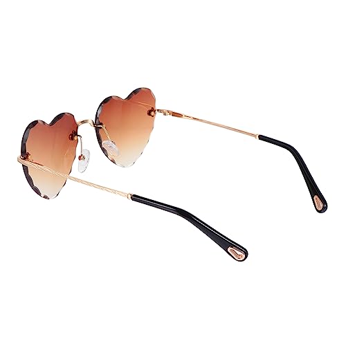 FUTUREORYY 1Stück Rahmenlose Herz Sonnenbrille für Frauen Stilvolle Party Accessoires Langlebig und Leicht für Festivals und Besondere Anlässe mit Hochwertigem Metallscharnier FUTUREORYY 1Stück Rahmenlose Herz Sonnenbrille für Frauen Stilvolle Party Accessoires Langlebig und Leicht für Festivals und Besondere Anlässe mit Hochwertigem Metallscharnier von FUTUREORYY