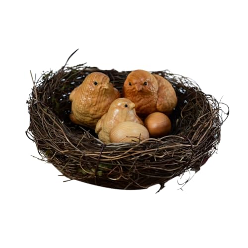 FUTUREORYY 1satz Handgefertigte Holzfigur Huhn Mit Nest Realistische Küken-Dekoration Für Ostern Kreatives Deko-Element Aus Hochwertigem Holz Große Und Kleine Figur Mit Vogel-Nest Für FUTUREORYY 1satz Handgefertigte Holzfigur Huhn Mit Nest Realistische Küken-Dekoration Für Ostern Kreatives Deko-Element Aus Hochwertigem Holz Große Und Kleine Figur Mit Vogel-Nest Für von FUTUREORYY