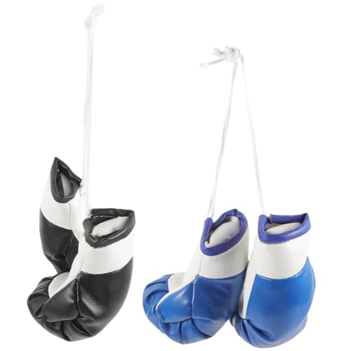 FUTUREORYY 2 Paare Miniatur Boxhandschuhe Anhänger Schlüsselanhänger Auto Dekoration Bag Charms PVC Material Langlebig Sicher und Vielseitig für Taschen Rucksäcke und Autos von FUTUREORYY