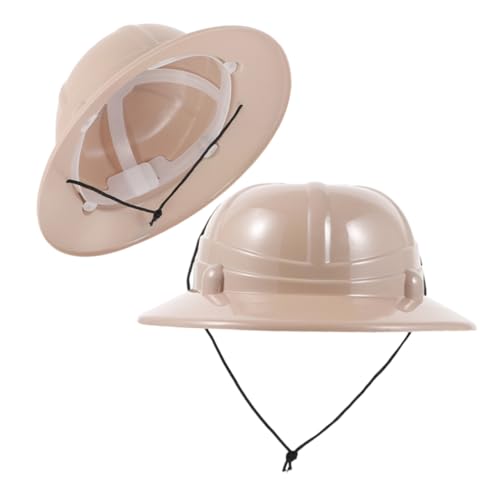 FUTUREORYY 2 Stück Abenteuerhut Campinghut Im Freien Cosplay-mützen Für Entdecker Haben Männer Cosplay-entdeckerkappen Paläontologenhut Für Bühnenleistungskappen Beige Plastik von FUTUREORYY