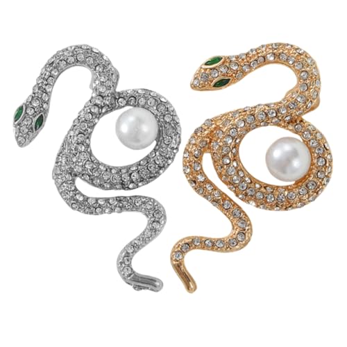 FUTUREORYY 2 Stück Schlangenbrosche Schlangenzubehör Wendel Schlangennadel Schlangenschmuck für Frauen besonderes Frauen Broschennadeln Anstecknadeln für Rucksäcke Ästhetik Legierung von FUTUREORYY
