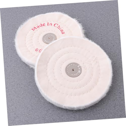 FUTUREORYY 2 Stück Schleifscheiben aus Reinem Baumwolltuch Weiß für Schmuckherstellung Robuste Abrasive Schleifscheiben Geeignet für Metall Edelstahl Aluminium Holz und Kunststoff von FUTUREORYY