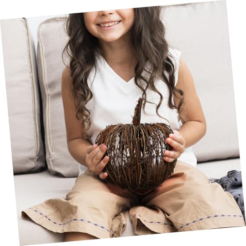 FUTUREORYY 2 Stück Teiliges Rattan Kürbis Langlebige Handgefertigte Herbst und Halloween Dekoration Natürliches Material Leicht Platzierbar für Tisch und Partygestaltung FUTUREORYY 2 Stück Teiliges Rattan Kürbis Langlebige Handgefertigte Herbst und Halloween Dekoration Natürliches Material Leicht Platzierbar für Tisch und Partygestaltung von FUTUREORYY