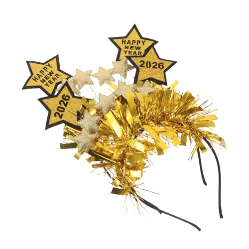 FUTUREORYY 2 Stück Teiliges Year Star Headband mit Sternen Stabiles Verstellbares Silvester Haarreif Accessoire für Erwachsene und Festliches Partyzubehör für Neujahrsfeiern und Dekoration von FUTUREORYY