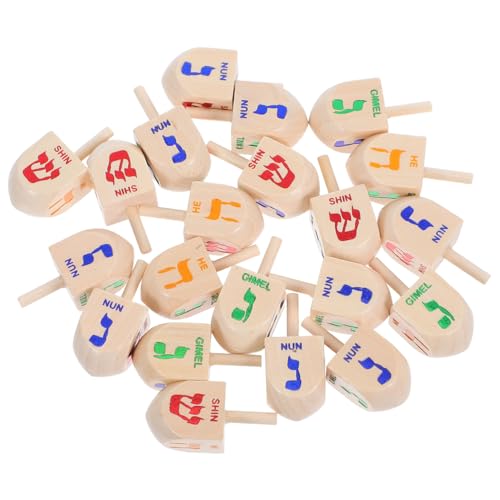 FUTUREORYY 20 Stück Holz Dreidel Handgefertigt Traditionell Dekorative Chanukka für Erwachsene Festliche Feier Sammler FUTUREORYY 20 Stück Holz Dreidel Handgefertigt Traditionell Dekorative Chanukka für Erwachsene Festliche Feier Sammler von FUTUREORYY