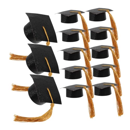 FUTUREORYY 20 Stück Mini Doktorhüte mit Quaste Dekoration für Weingläser Abschlussfeiern Partyzubehör Stilvolle Abschlusskappen für Getränke und Langlebig und Charmant FUTUREORYY 20 Stück Mini Doktorhüte mit Quaste Dekoration für Weingläser Abschlussfeiern Partyzubehör Stilvolle Abschlusskappen für Getränke und Langlebig und Charmant von FUTUREORYY