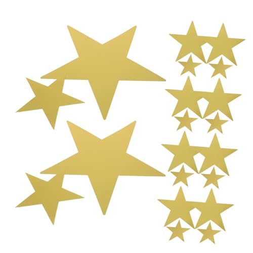 FUTUREORYY 20 Stück Pentagramm-Dekoration Requisiten der Partyszene DIY liefert Partydekoration mit fünfzackigem Stern Sternenausschnitt Sterndekor Partyzubehör Papier Golden von FUTUREORYY