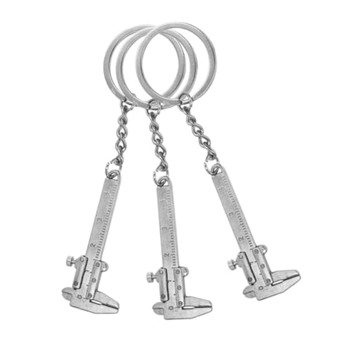 FUTUREORYY 3 Stück Mini Messschieber Schlüsselanhänger aus Zinklegierung Präzises Messwerkzeug und Praktischer Taschenanhänger Kompakt und Leicht für Rucksack und Alltag Geeignet von FUTUREORYY