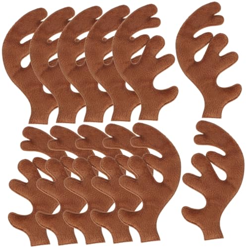 FUTUREORYY 30 Stück Teiliges Weihnachts DIY Hirschgeweih Stirnband Filzartige Links Rechts Geformte Rentier Geweihe für Haar und Hutdekoration Festliche Bastelaccessoires für Party und von FUTUREORYY