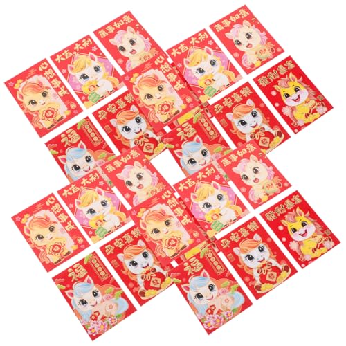 FUTUREORYY 300 Stück Kreative Rote Umschläge Jahr Des Pferdes Chinesisches Neujahr Geldumschläge für Frühlingsfest Festliche Geschenkverpackung mit Prägung und Vielseitigem Einsatz FUTUREORYY 300 Stück Kreative Rote Umschläge Jahr Des Pferdes Chinesisches Neujahr Geldumschläge für Frühlingsfest Festliche Geschenkverpackung mit Prägung und Vielseitigem Einsatz von FUTUREORYY