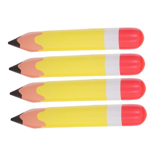 FUTUREORYY 4 Stück Aufblasbares Bleistiftspielzeug Bleistift Aufblasbar Bleistift-ballonsäulen-set Aufblasbare Bleistifte, Jumbo-requisiten Schulanfang-dekorationen Für Zu Hause Pvc Yellow von FUTUREORYY