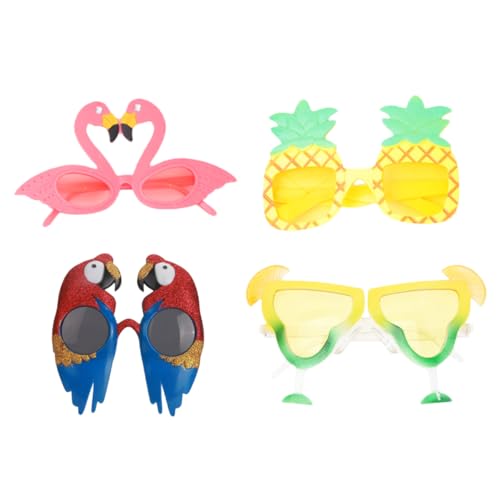 FUTUREORYY 4 Stück Party-requisiten Tropische Partybrille Gläser Geformt Hochzeitsgeschenk Gastgeschenke Hochzeit Lustige Brille Plastik von FUTUREORYY