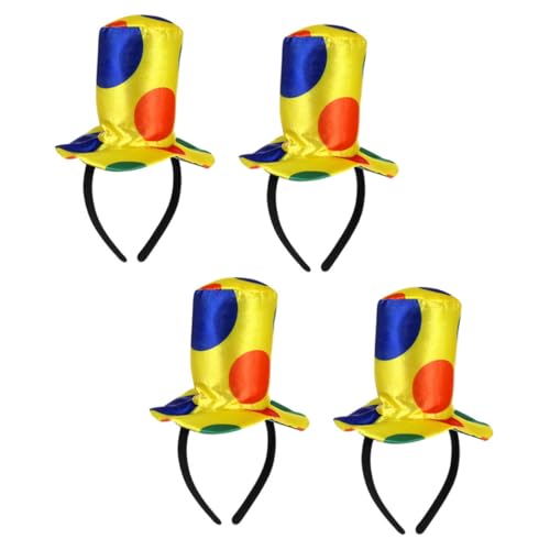 FUTUREORYY 4 Stück Teiliges Clown Stirnband Leichtes Zirkus Kostüm Haarreif für Erwachsene Halloween Karneval Party Zubehör von FUTUREORYY