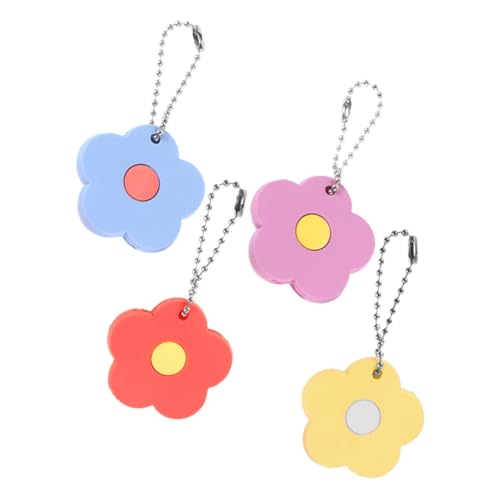 FUTUREORYY 4 Stück Teiliges Schlüsselcover Bunte Schlüsselhüllen aus PVC Weiche Key Caps für Hausschlüssel Einfache Identifikation Niedliches Blumen design Vielseitig Einsetzbar von FUTUREORYY