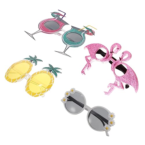 FUTUREORYY 4 Stück Teiliges Strand Sonnenbrille mit Blumen Design für Partys für Damen und Herren Kreative Spaßbrille für Outdoor Aktivitäten und Fotoshootings FUTUREORYY 4 Stück Teiliges Strand Sonnenbrille mit Blumen Design für Partys für Damen und Herren Kreative Spaßbrille für Outdoor Aktivitäten und Fotoshootings von FUTUREORYY
