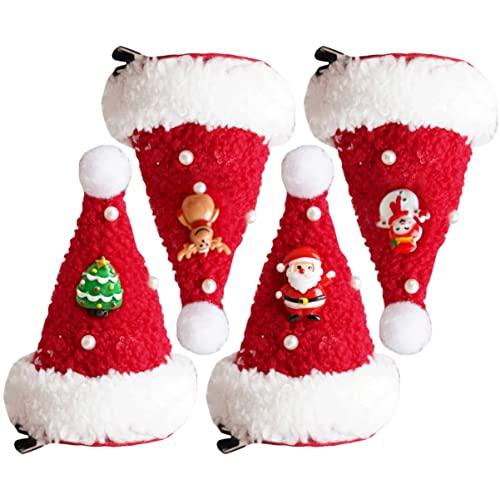 FUTUREORYY 4 Stück Teiliges Weihnachts Haarspangen mit Weihnachtsmütze für Kreative Haarnadeln für Festliche Anlässe Haarschmuck Accessoire für Frauen Weihnachtsfeiern FUTUREORYY 4 Stück Teiliges Weihnachts Haarspangen mit Weihnachtsmütze für Kreative Haarnadeln für Festliche Anlässe Haarschmuck Accessoire für Frauen Weihnachtsfeiern von FUTUREORYY