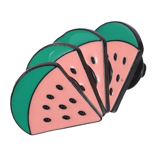 FUTUREORYY 4pcs Niedliche Wassermelonenbrosche Stecknadel Für Frauen Brosche Sommerparty Kostüm Obstförmige Lappernadeln Für Kleidung Schalkragen Clips Sommer Stranddekorationen von FUTUREORYY