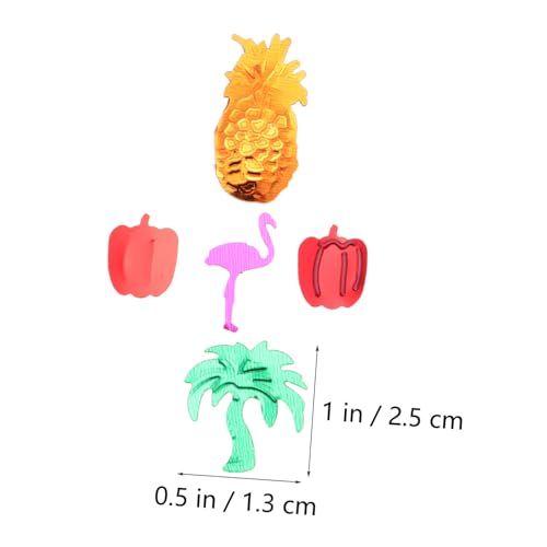 FUTUREORYY 5 Packungen Hawaii Party Konfetti mit Flamingo Ananas Chili Bunte Tischdeko Streukonfetti für Sommerfeste Luau Mottoparty Leichte Glänzende Dekoration für Geschenkboxen und von FUTUREORYY