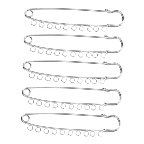 FUTUREORYY 5 Stück Sicherheitsnadel Windelnadeln, Groß, Robust Socken-charms-pins Wäscheklammern Broschen Für Frauen Anhänger Für Socken Pins Für Sambas Broschennadel Schalnadel Metall Silver FUTUREORYY 5 Stück Sicherheitsnadel Windelnadeln, Groß, Robust Socken-charms-pins Wäscheklammern Broschen Für Frauen Anhänger Für Socken Pins Für Sambas Broschennadel Schalnadel Metall Silver von FUTUREORYY