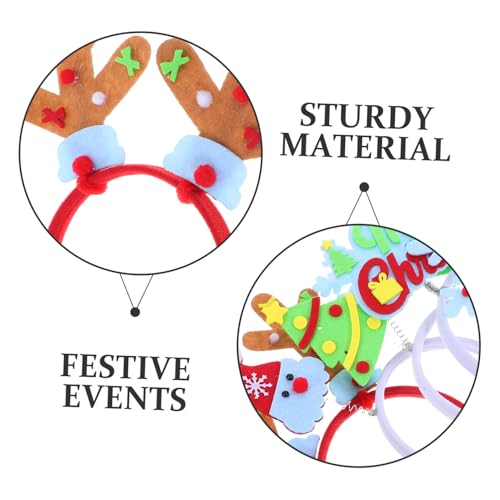 FUTUREORYY 5stücke Leuchtendes Rentiergeweih-stirnband Leuchtende Schneeflocken-stirnbänder Weihnachtskopfbedeckungen Im Dunkeln Für Erwachsene Und Junge Mädchen Weihnachtspartyzubehör von FUTUREORYY