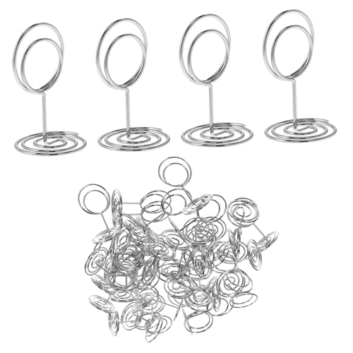 FUTUREORYY 50 Stück Runde Tischkartenhalter Silberfarben Multifunktionale Karten und Fotohalter Leicht Stabile Namensschildhalter für Hochzeit Party Restaurant Kleine Sitzkartenhalter FUTUREORYY 50 Stück Runde Tischkartenhalter Silberfarben Multifunktionale Karten und Fotohalter Leicht Stabile Namensschildhalter für Hochzeit Party Restaurant Kleine Sitzkartenhalter von FUTUREORYY