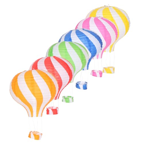 FUTUREORYY 6 Stück Heißluftballon-papierlaterne Heißluftballon-mittelstücke Heißluftballon- Zum Aufhängen Hängende Klassenzimmerdekoration Laternen Aus Papierballons Papier Laternen von FUTUREORYY