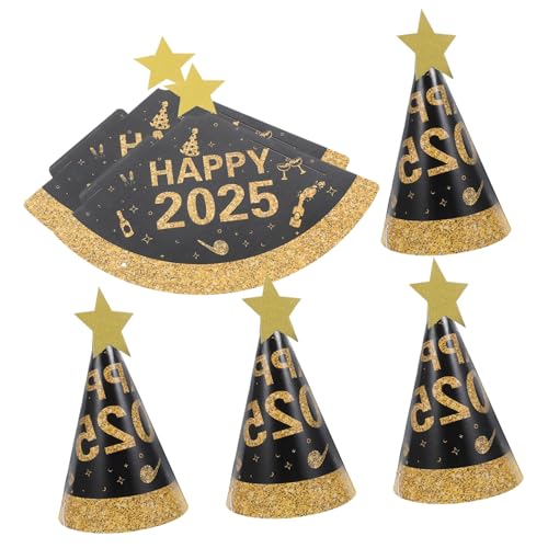 FUTUREORYY 6 Stück Schwarz Goldene Papierhüte Kappen Kopfbedeckungen Silvester Partyhüte 2025 Partyhüte Für Das Neue Jahr Party Kegelhut Für Das Neue Jahr Quaste Gastgeschenk FUTUREORYY 6 Stück Schwarz Goldene Papierhüte Kappen Kopfbedeckungen Silvester Partyhüte 2025 Partyhüte Für Das Neue Jahr Party Kegelhut Für Das Neue Jahr Quaste Gastgeschenk von FUTUREORYY