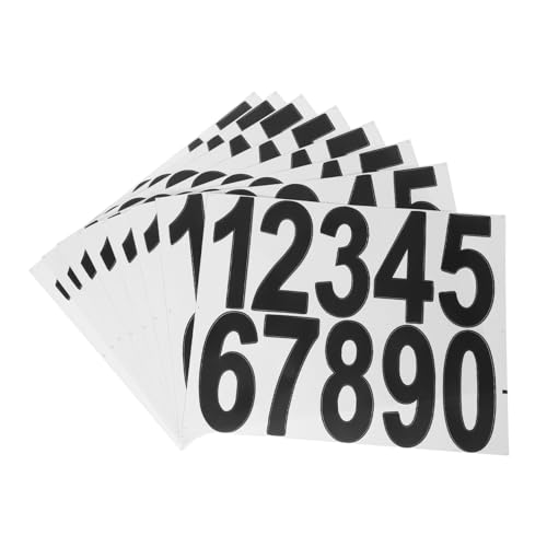 FUTUREORYY 8 Blätter Selbstklebende Hausnummer Aufkleber Wetterfest Hohl Design Adressnummern für Tür Fenster Briefkasten von FUTUREORYY