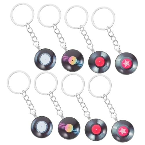 FUTUREORYY 8 Stück Grammophon-Schlüsselanhänger Party Musikschlüssel Schlüsselbund charms anhänger Mini-CD-Schlüsselanhänger Schlüsselanhänger mit Musikanhänger Glas Edelstein FUTUREORYY 8 Stück Grammophon-Schlüsselanhänger Party Musikschlüssel Schlüsselbund charms anhänger Mini-CD-Schlüsselanhänger Schlüsselanhänger mit Musikanhänger Glas Edelstein von FUTUREORYY