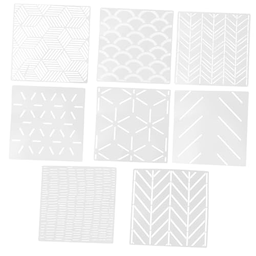 FUTUREORYY 8 Stück Teiliges Geometrisches Wand Schablonen Wiederverwendbar Waschbar Langlebig DIY Malvorlagen für Wanddekoration Modernes Design Kreative Muster für Scrapbooking und von FUTUREORYY