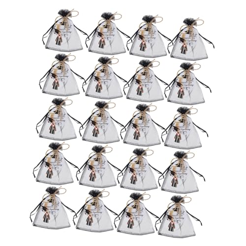 FUTUREORYY Abschlussfeier Deko mit Mini Doktorhut Schlüsselanhängern Anhängern und Organza Beuteln Langlebige Abschluss Souvenir Geschenke für Absolventen und Klassenfeiern von FUTUREORYY