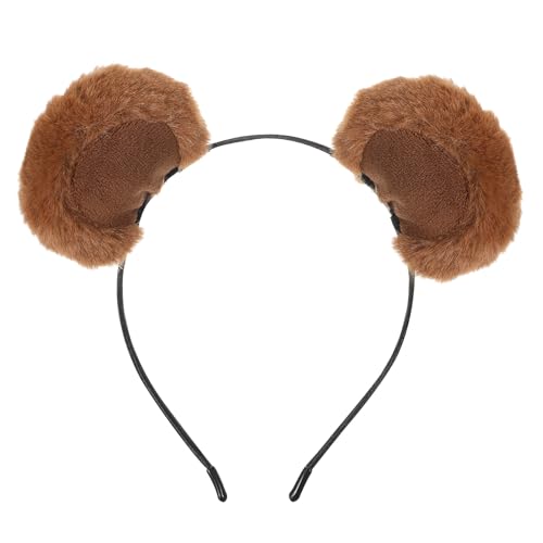 FUTUREORYY Bärenohren Stirnband Kuschelig Weiches Stoff Haarband Makeup Kopfband Für Kostüm Party Alltag von FUTUREORYY