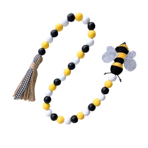 FUTUREORYY Bienenfest Holzperlen mit Quasten Dekoratives Hängendes Ornament für Partys Hochzeiten und Feiern aus Hochwertigem Holz für Wohnräume und Festliche Anlässe von FUTUREORYY