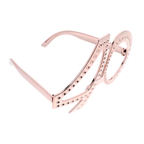 FUTUREORYY Digitale Geburtstagsbrille Alles Zum Geburtstag Brille Requisitenrahmen Für Fotoautomaten Geburtstag Requisiten Für Die Fotokabine Lustige Brille Abs Rose Gold von FUTUREORYY