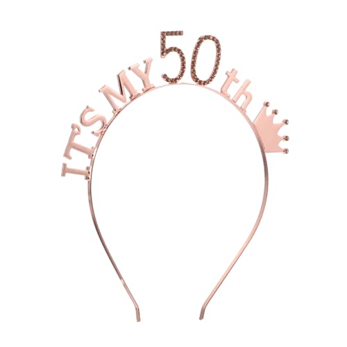 FUTUREORYY Geburtstagskrone Haarreif mit Zahlen und Buchstaben Design Leichtes Party Diadem für Frauen Mädchen Goldene Kopfbedeckung für Geburtstagsfeier und Fotos Stirnband für Festliche von FUTUREORYY