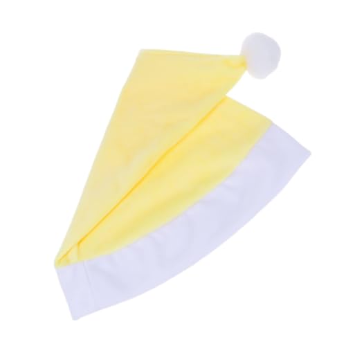 FUTUREORYY Gelbe Santa Mütze aus Weichem Kurzplüsch Weihnachtsmütze für Erwachsene Kostümierte Partydekoration Accessoire für Karneval Weihnachten Fasching und von FUTUREORYY