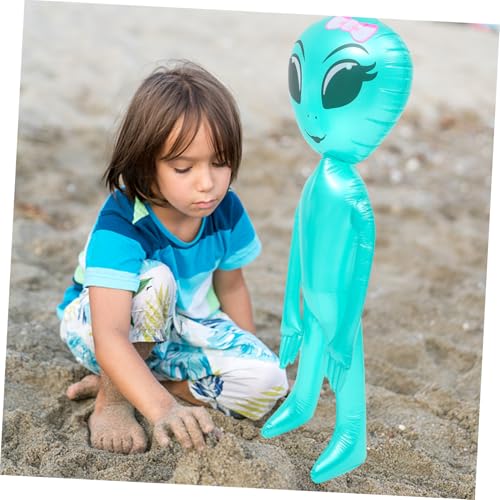 FUTUREORYY Großer Aufblasbarer Pvc Ballon Grüner Außerirdischer Schleifen Dekoration Wiederverwendbares Partyspielzeug für Halloween und Cartoon Events von FUTUREORYY