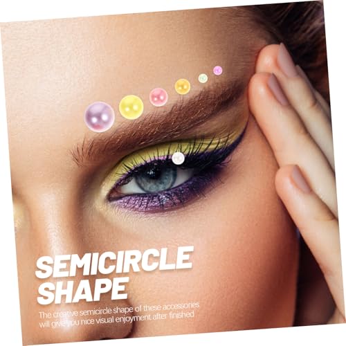 FUTUREORYY Halbrunde Flache Perlen Packung Abs dekoration für DIY Haarschmuck Kleidung Nagelkunst und Handyhüllen Geruchslose Langlebige Bastelperlen für Kreative Handarbeiten von FUTUREORYY
