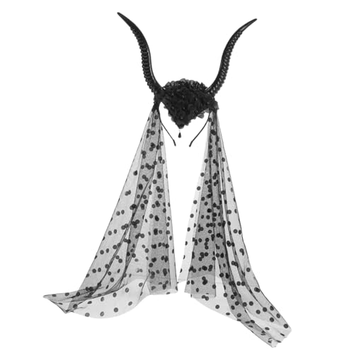 FUTUREORYY Halloween Gothic Schafhörner Stirnband mit Schwarzem Netzschleier Leichter Haarschmuck für Party Cosplay und Aufführungen Komfortabel und Langlebig Vielseitig Einsetzbar FUTUREORYY Halloween Gothic Schafhörner Stirnband mit Schwarzem Netzschleier Leichter Haarschmuck für Party Cosplay und Aufführungen Komfortabel und Langlebig Vielseitig Einsetzbar von FUTUREORYY