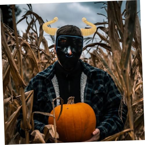 FUTUREORYY Halloween Stirnband mit Künstlichen Kleinen Goldfarbenen Schafhörnern Leichtes DIY Haar Accessoire Einzigartiger Gothic Kopfschmuck für Kostüm und Karnevalspartys von FUTUREORYY