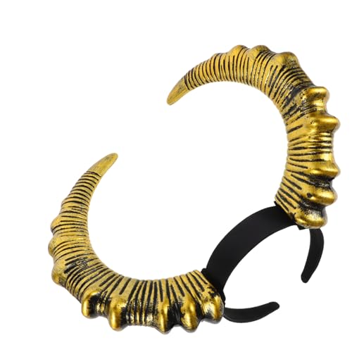 FUTUREORYY Halloween Teufelshörner Haarreif Goldener Hörner Haarreifen Komfortabel Leicht Für Party Cosplay Kostüm Jungen Mädchen Karneval Bühne von FUTUREORYY