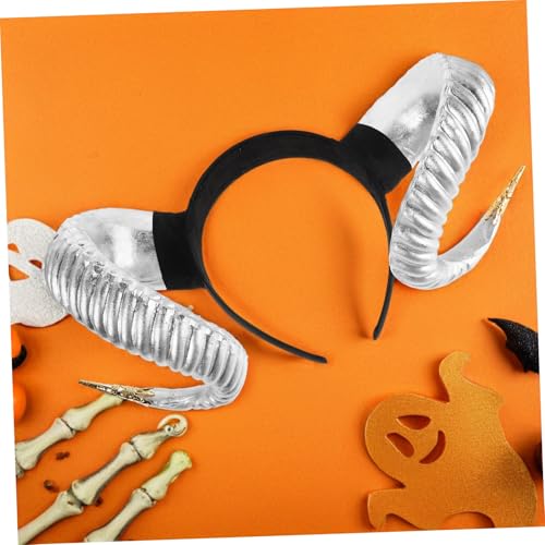 FUTUREORYY Halloween Ziegenhorn Haarreif Damen Leichtgewichtiger Hautfreundlicher Stirnband Einzigartiges Kostümaccessoire für Party Bühnenauftritte und Themenveranstaltungen von FUTUREORYY