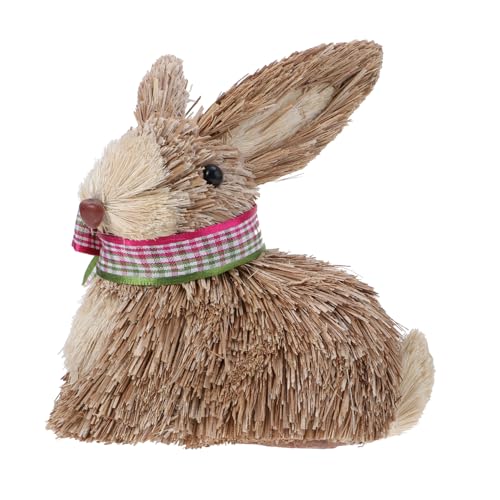 FUTUREORYY Handgefertigte Strohrabbit Dekofigur Ostern Woven Rabbit Ornament für Frühlingsdeko Tisch und Gartenschmuck Stilvolle Mikro Landschaftsdekoration FUTUREORYY Handgefertigte Strohrabbit Dekofigur Ostern Woven Rabbit Ornament für Frühlingsdeko Tisch und Gartenschmuck Stilvolle Mikro Landschaftsdekoration von FUTUREORYY