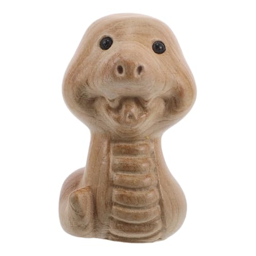 FUTUREORYY Handgeschnitzte Schlangenfigur aus Langlebigem Holz Detailreiche Feng Shui Tischdekoration Chinesisches Jahr der Schlange Vielseitige Desktop Deko Perfektes für Neujahr und von FUTUREORYY