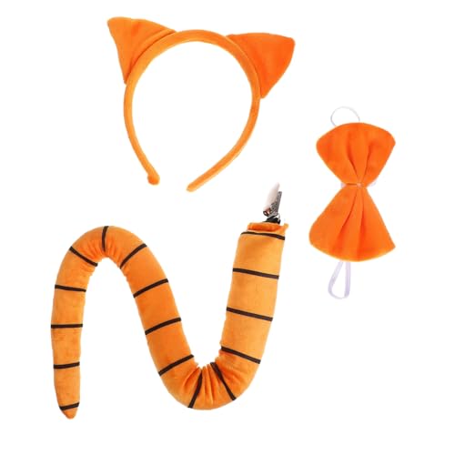 FUTUREORYY Katzenkostüm Set mit Weichem Sicherem Katzenohren Haarreif und Katzenschwanz Verstellbar und Bequem für Rollenspiele Halloween Karneval und Cosplay für Mädchen von FUTUREORYY