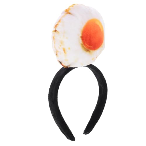 FUTUREORYY Kreatives Niedliches Plüsch Haarband mit Spiegelei Design Vielseitiger Tragbarer Haarschmuck für Damen Geeignet für Party Cosplay Make Up und Gesichtspflege von FUTUREORYY