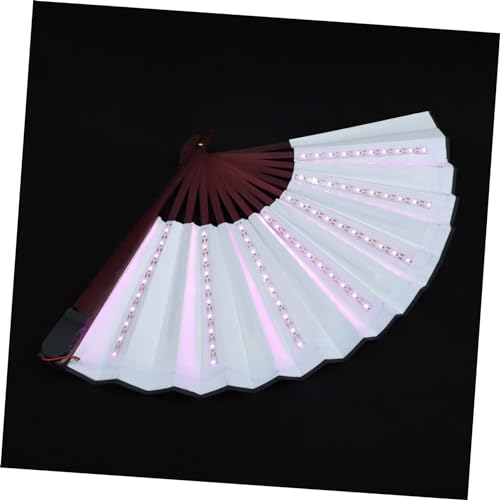 FUTUREORYY LED Leuchtender Faltfächer Bunter Performance Fächer für Partys Nachtclubs und Aufführungen Kreatives Tanzelement für Sommerevents von FUTUREORYY