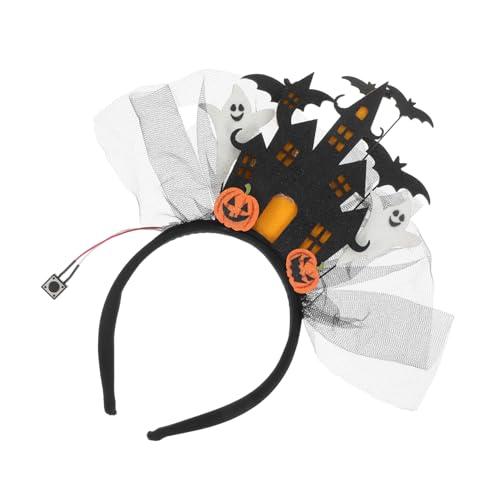 FUTUREORYY Leuchtender Halloween Haarreif mit Gespensterschloss LED Beleuchtetes Party Haarband Leichtes Stirnband für Karneval Cosplay und Festliche Kostüme FUTUREORYY Leuchtender Halloween Haarreif mit Gespensterschloss LED Beleuchtetes Party Haarband Leichtes Stirnband für Karneval Cosplay und Festliche Kostüme von FUTUREORYY