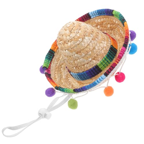FUTUREORYY Mexikanischer Partyhut aus Geflochtenem Material Kleiner Sombrero für Festliche Anlässe für Themenpartys und Karneval Handgefertigte Vielseitig Einsetzbar von FUTUREORYY