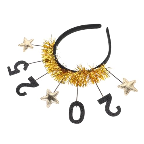 FUTUREORYY Neujahrs Stirnband für Erwachsene Festliches Haarband mit Sternen Dekoration Leicht und Bequem für Silvesterpartys Vielseitig Einsetzbar für Feiern und Besondere Anlässe von FUTUREORYY